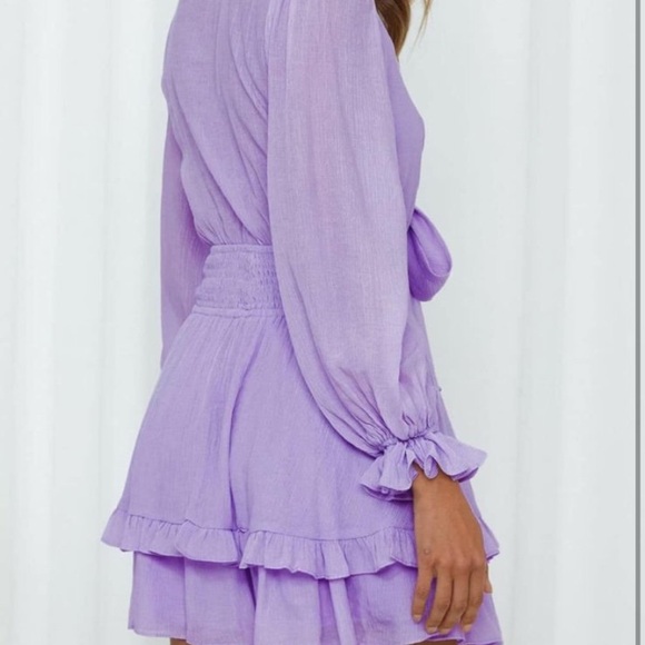 PRETTYGARDEN Womens Knot Front Mini Dress
Large 
NWOT
Light purple - Picture 2 of 7